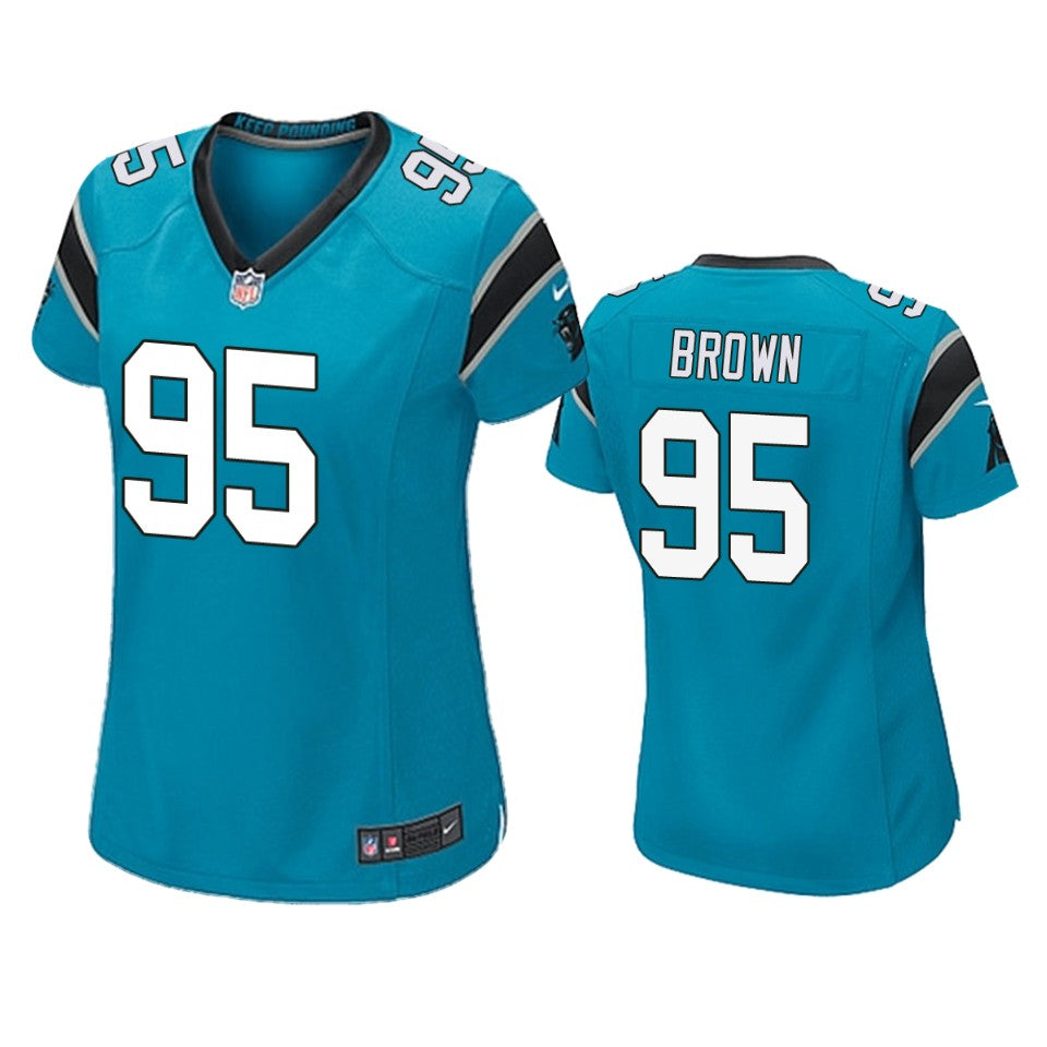Carolina Panthers Derrick Brown Blue 2020 Nfl Draft Game Jersey