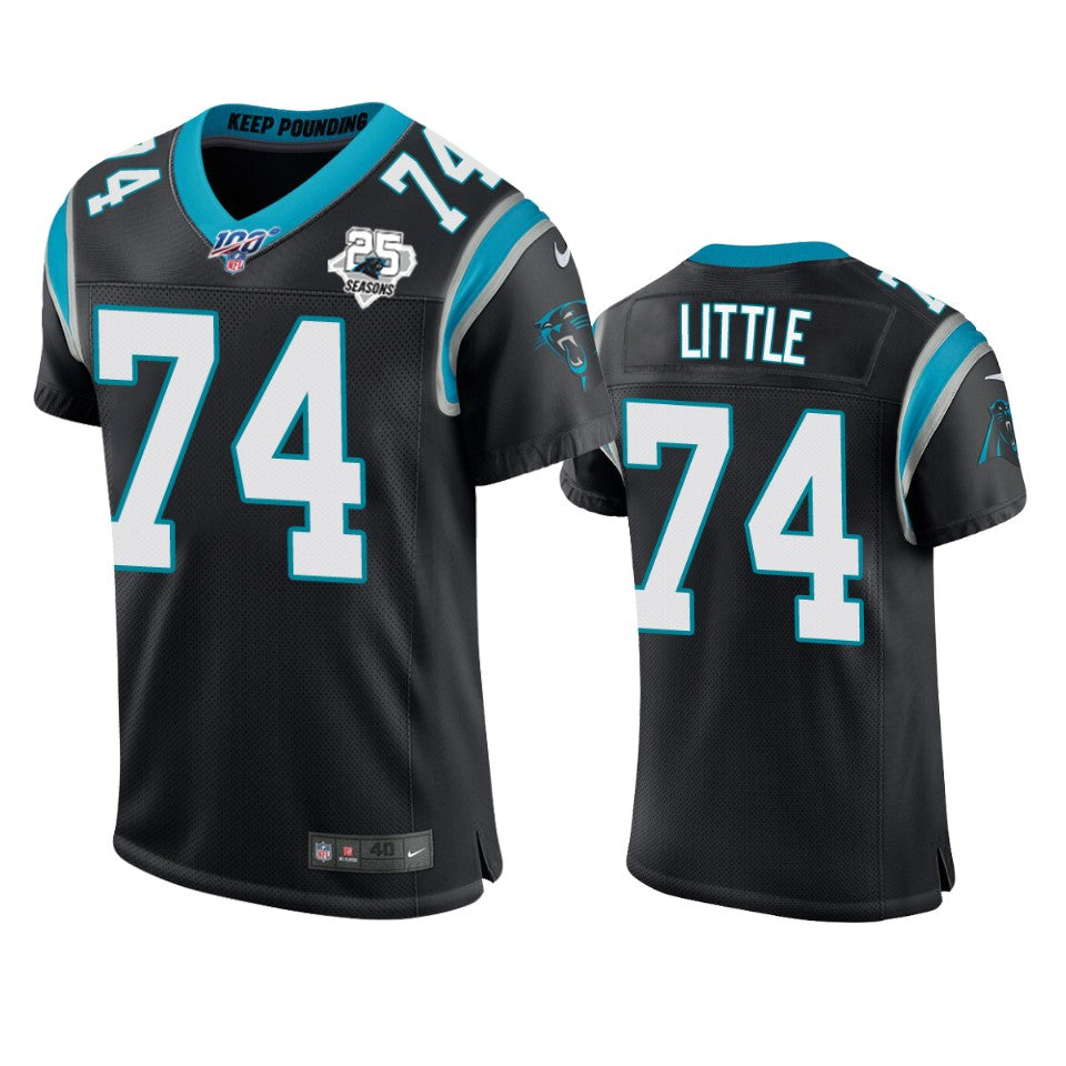 Carolina Panthers Greg Little Black 25th Season Vapor Elite Jersey