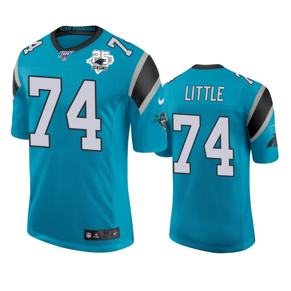 Carolina Panthers Greg Little Blue 25th Season Classic Limited Jersey