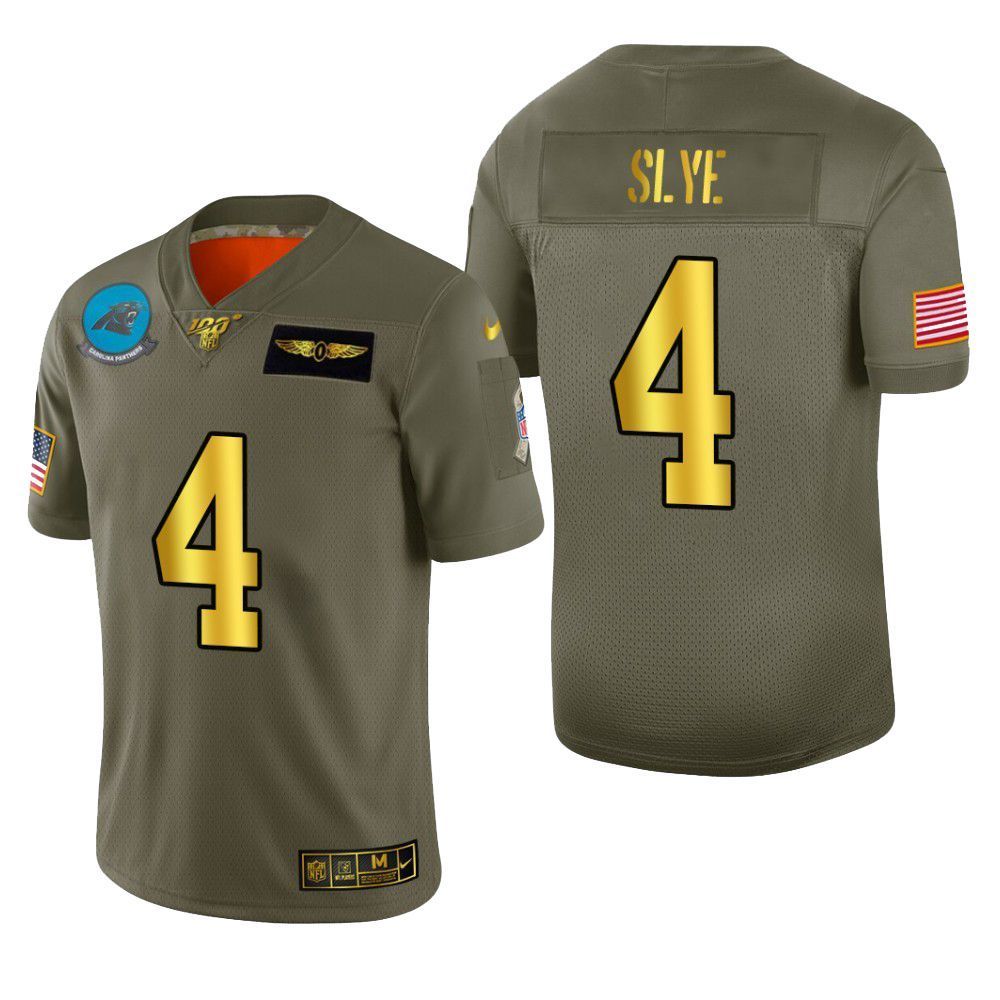 Carolina Panthers Joey Slye 2019 Salute To Service Nfl 100 Mens Jersey Metallic