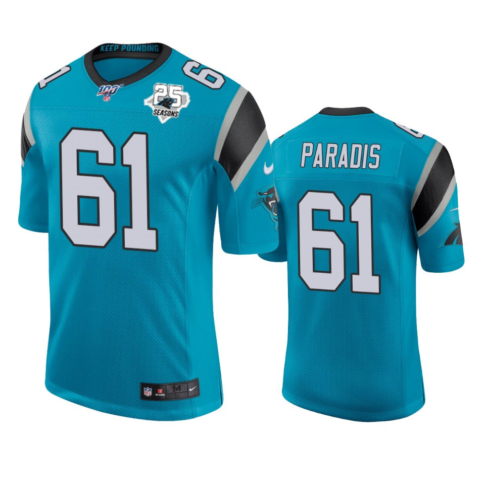 Carolina Panthers Matt Paradis Blue 25th Season Classic Limited Jersey