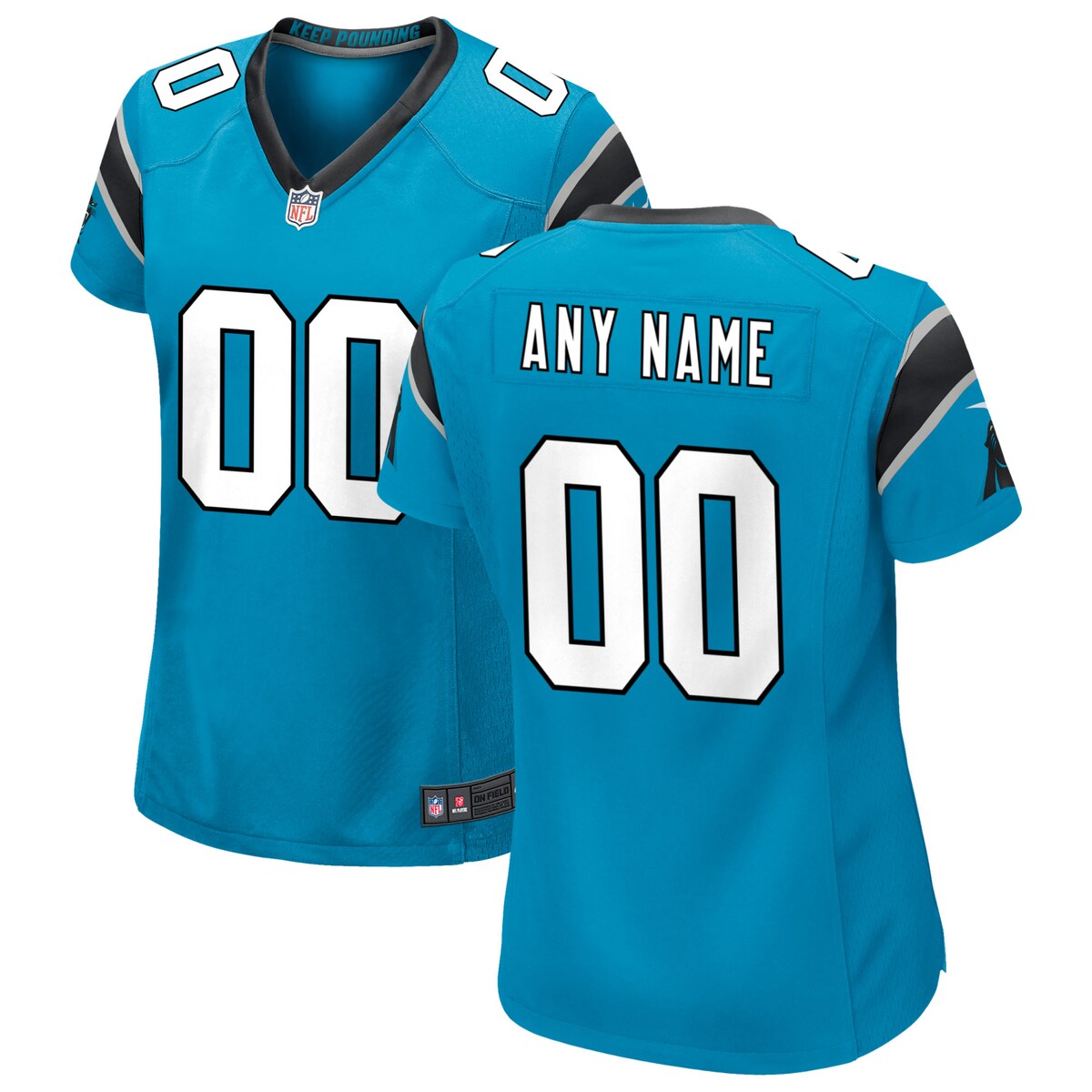 Carolina Panthers Nike Womens Alternate Custom Game Jersey Blue