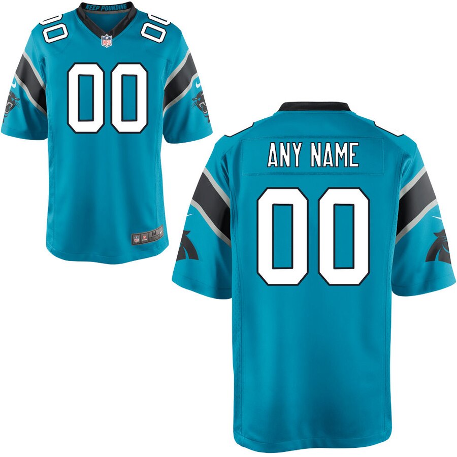 Carolina Panthers Nike Youth Game Custom Jersey Blue