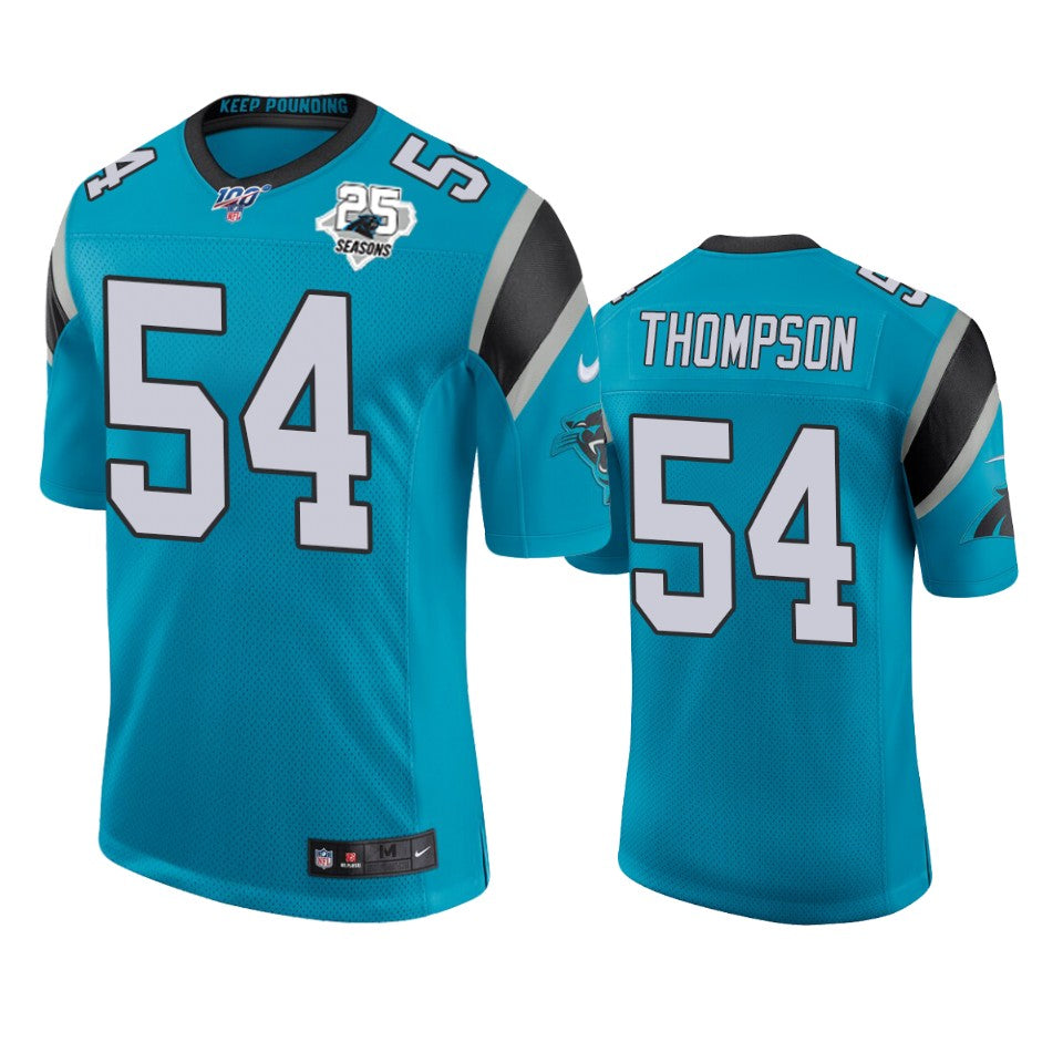 Carolina Panthers Shaq Thompson Blue 25th Season Classic Limited Jersey