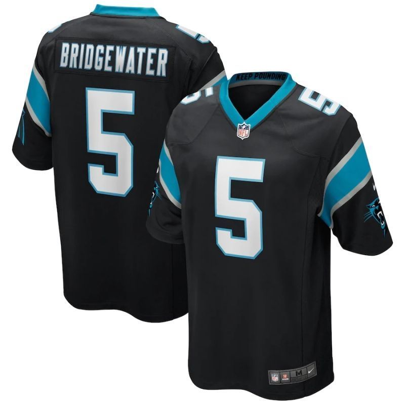 Carolina Panthers Teddy Bridgewater 5 Nfl 2020 Black Jersey Jersey