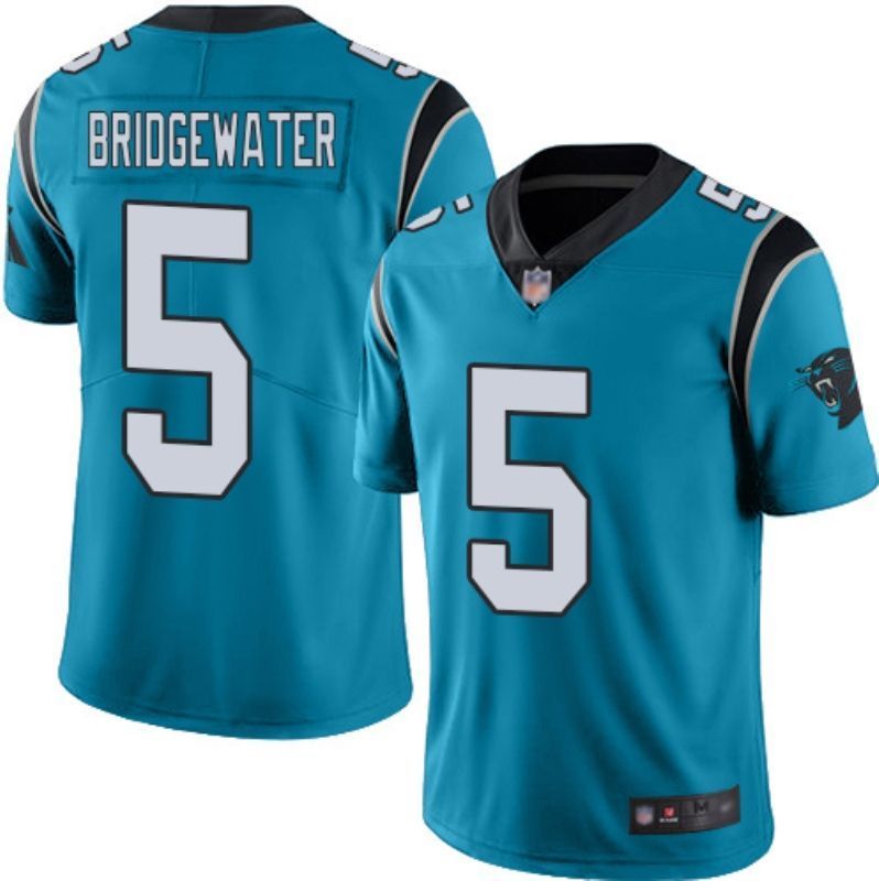 Carolina Panthers Teddy Bridgewater 5 Nfl 2020 Blue Jersey