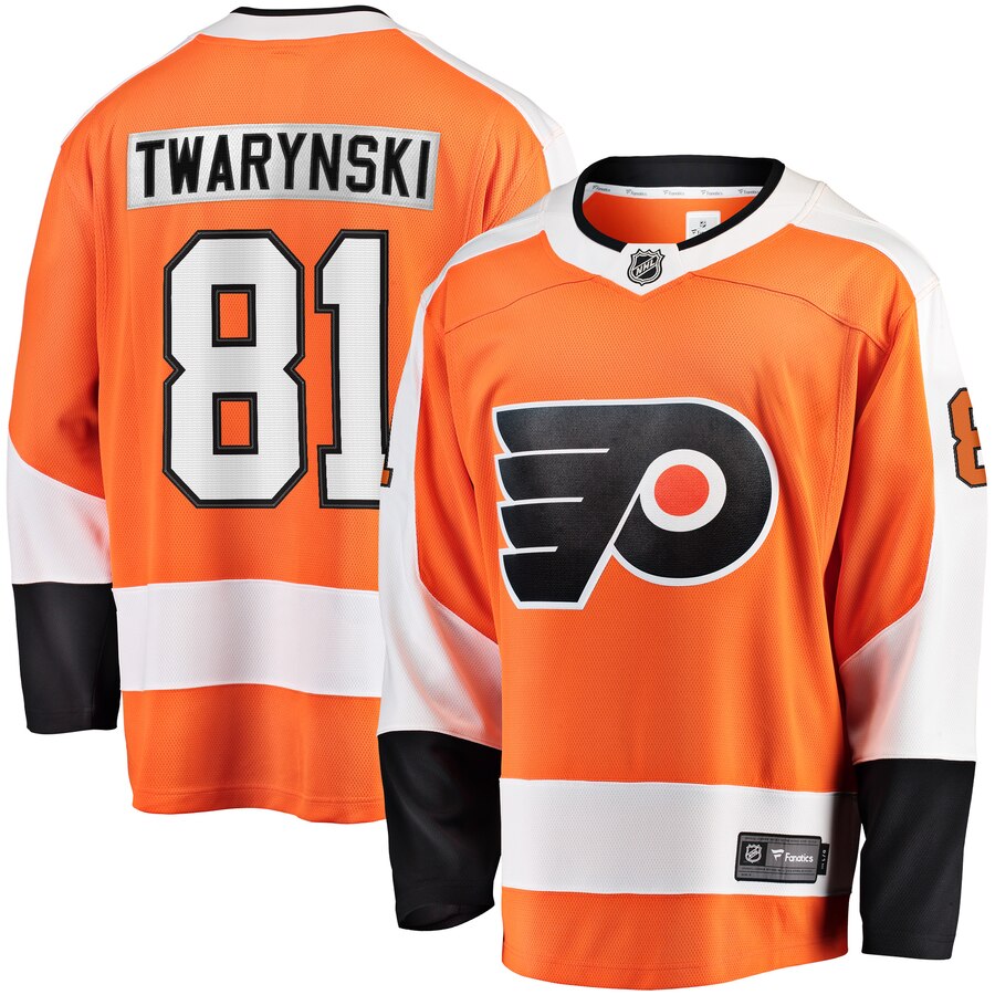Carsen Twarynski Philadelphia Flyers Fanatics Branded Breakaway Player Jersey Orange