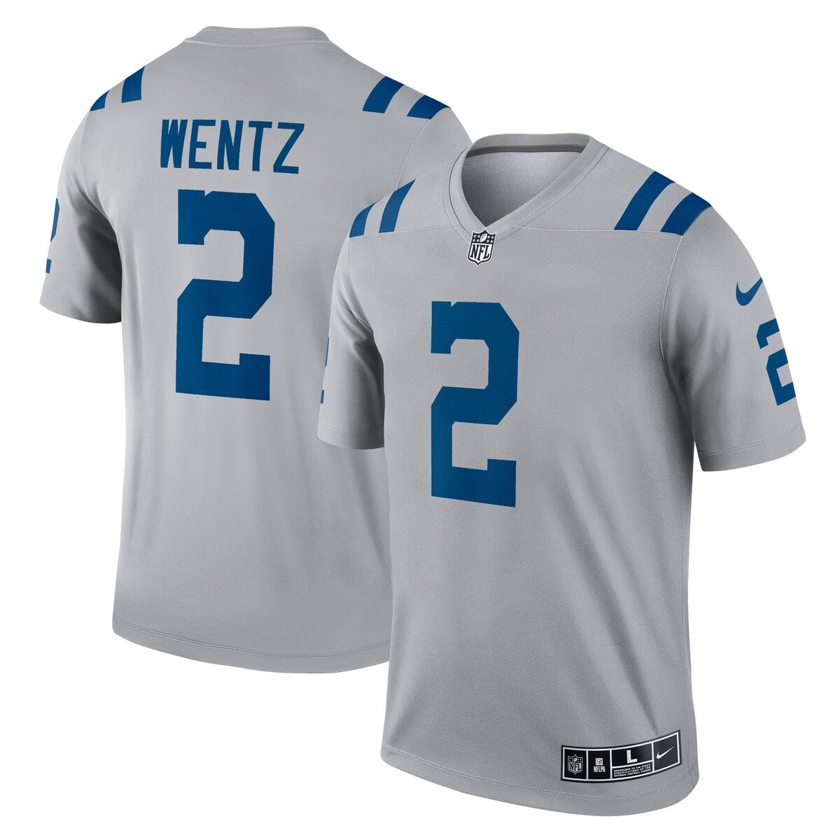 Carson Wentz Indianapolis Colts Nike Inverted Legend Jersey Gray