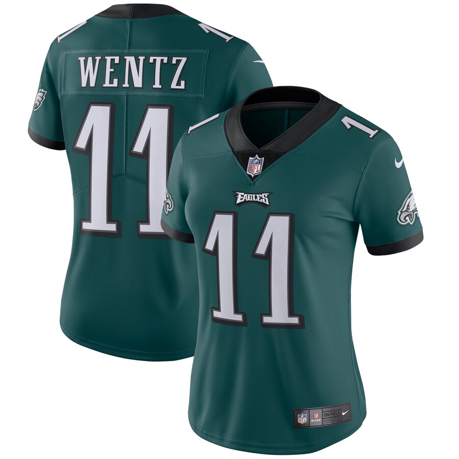 Carson Wentz Philadelphia Eagles Nike Womens Vapor Untouchable Limited Player Jersey Midnight Green