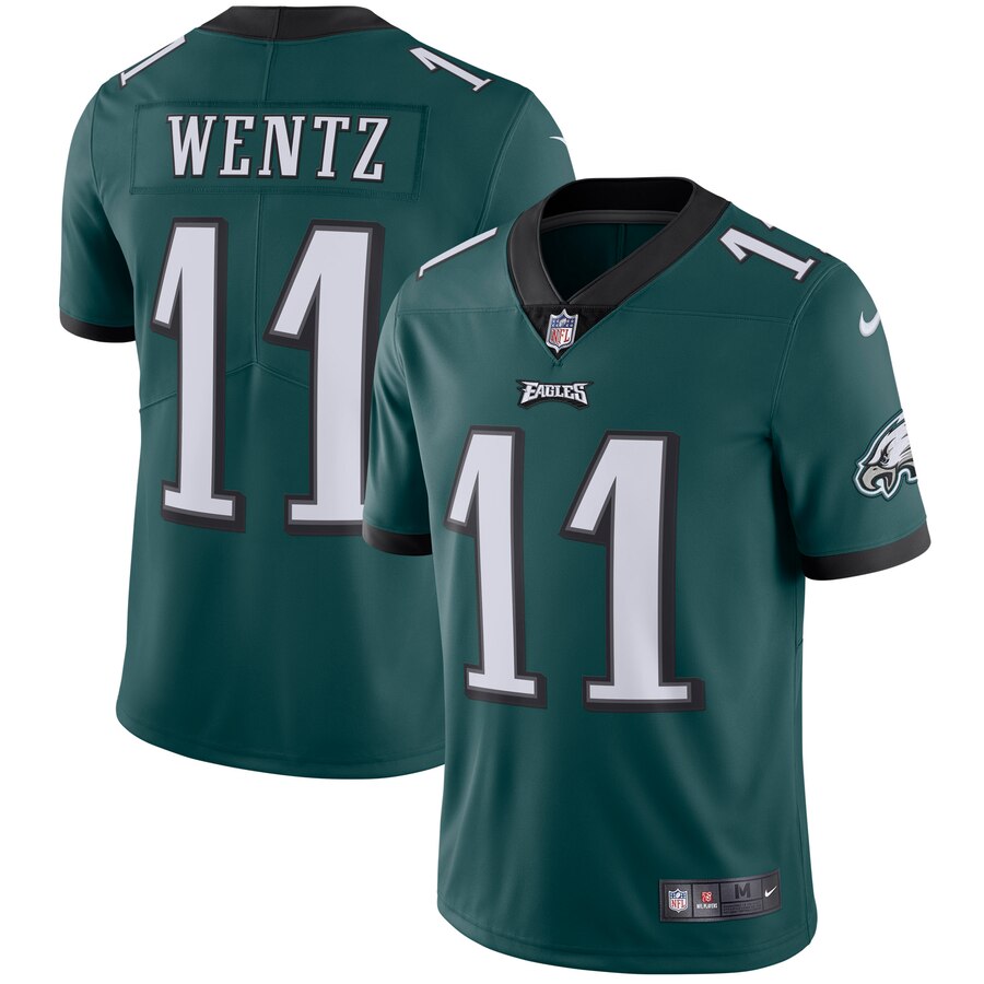 Carson Wentz Philadelphia Eagles Nike Youth Vapor Untouchable Limited Player Jersey Midnight Green
