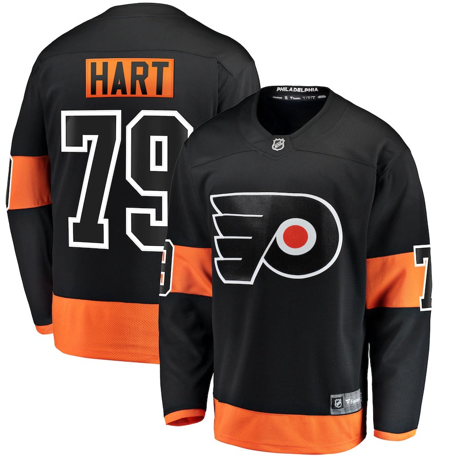Carter Hart Philadelphia Flyers Fanatics Branded Alternate Breakaway Player Jersey Black