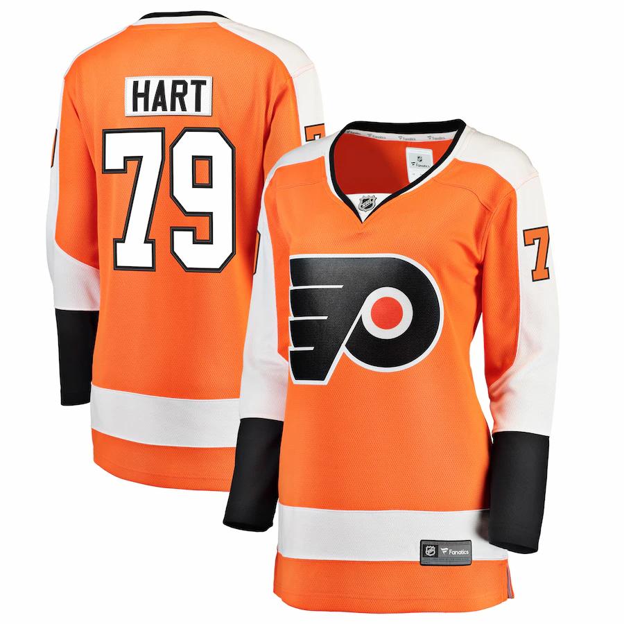 Carter Hart Philadelphia Flyers Fanatics Branded Womens Home Breakaway Player Jersey Orange