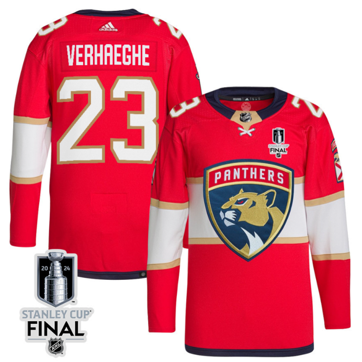 Carter Verhaeghe 23 Florida Panthers 2024 STANLEY CUP Final Home Breakaway Jerse