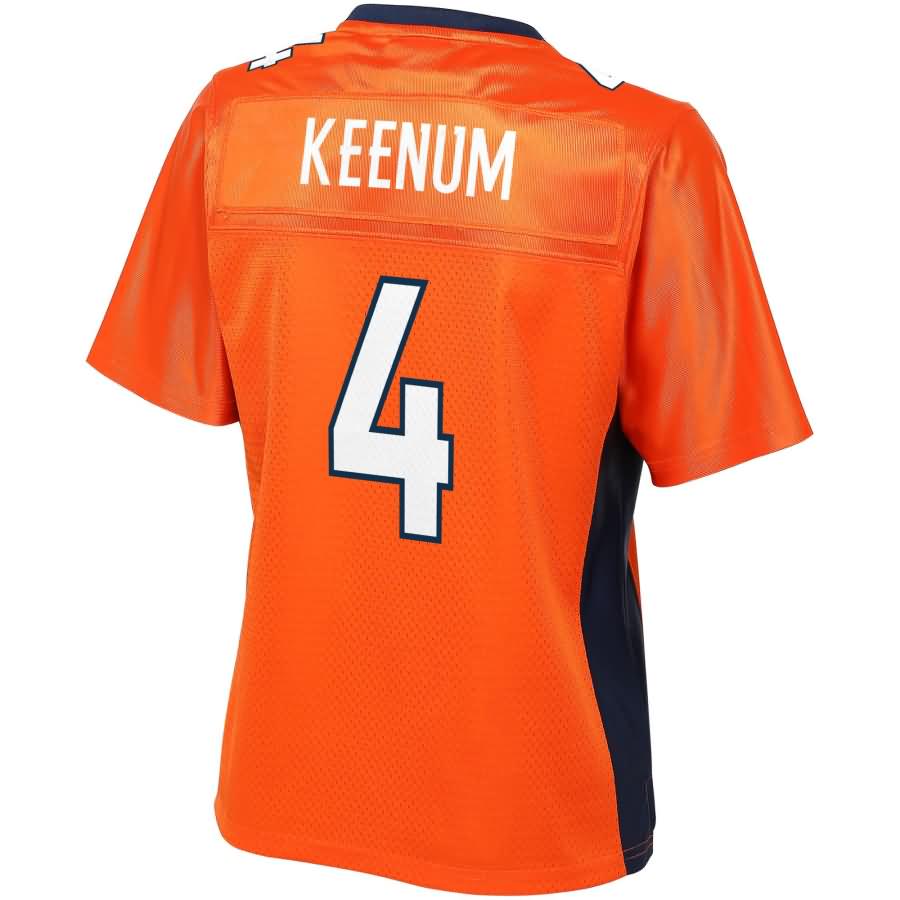 Case Keenum Denver Broncos Nfl Pro Line Womens Team Color Jersey Orange