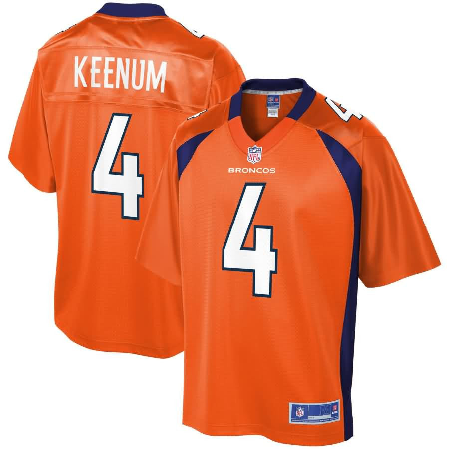 Case Keenum Denver Broncos Nfl Pro Line Youth Team Color Jersey Orange