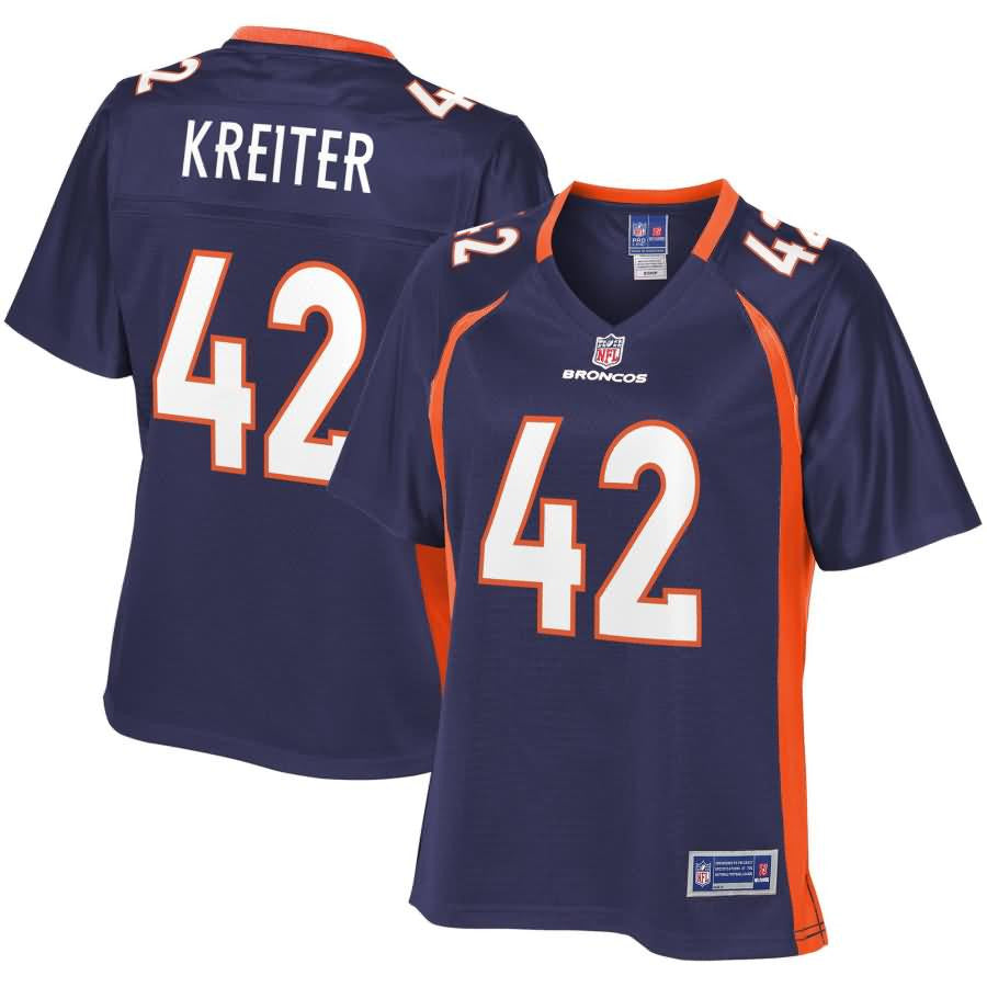Casey Kreiter Denver Broncos Nfl Pro Line Womens Alternate Player Jersey Navy