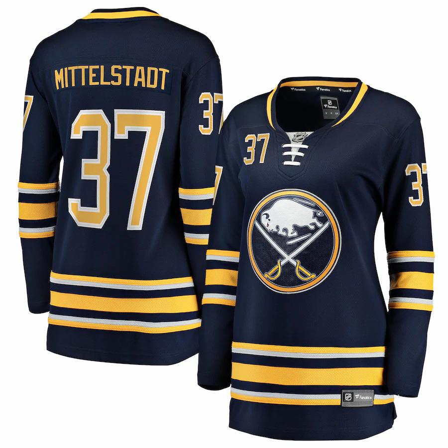 Casey Mittelstadt Buffalo Sabres Fanatics Branded Womens Home Breakaway Player Jersey Navy