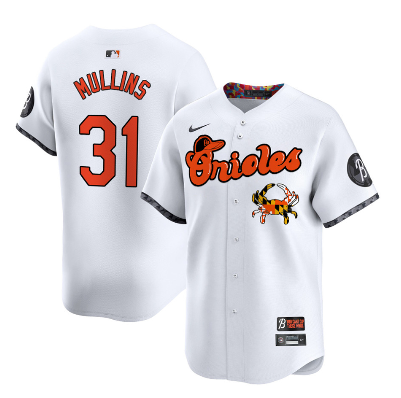 Cedric Mullins Jersey #31 Baltimore Orioles Maryland Blue Crab Vapor Stitched Wh