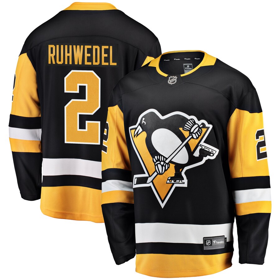 Chad Ruhwedel Pittsburgh Penguins Fanatics Branded Home Breakaway Player Jersey Black