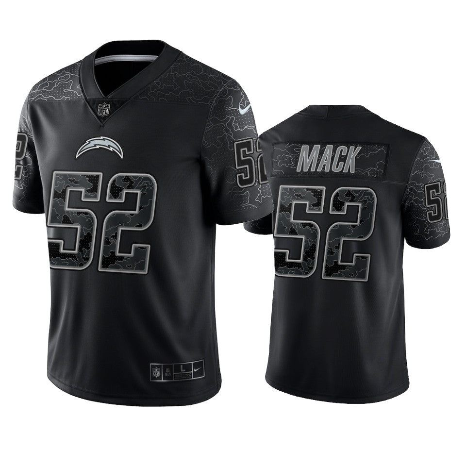 Chargers Khalil Mack Reflective Limited Black Jersey