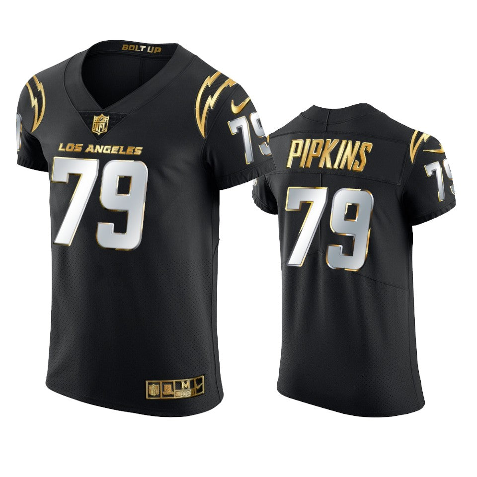 Chargers Trey Pipkins Golden Edition Black Elite Jersey