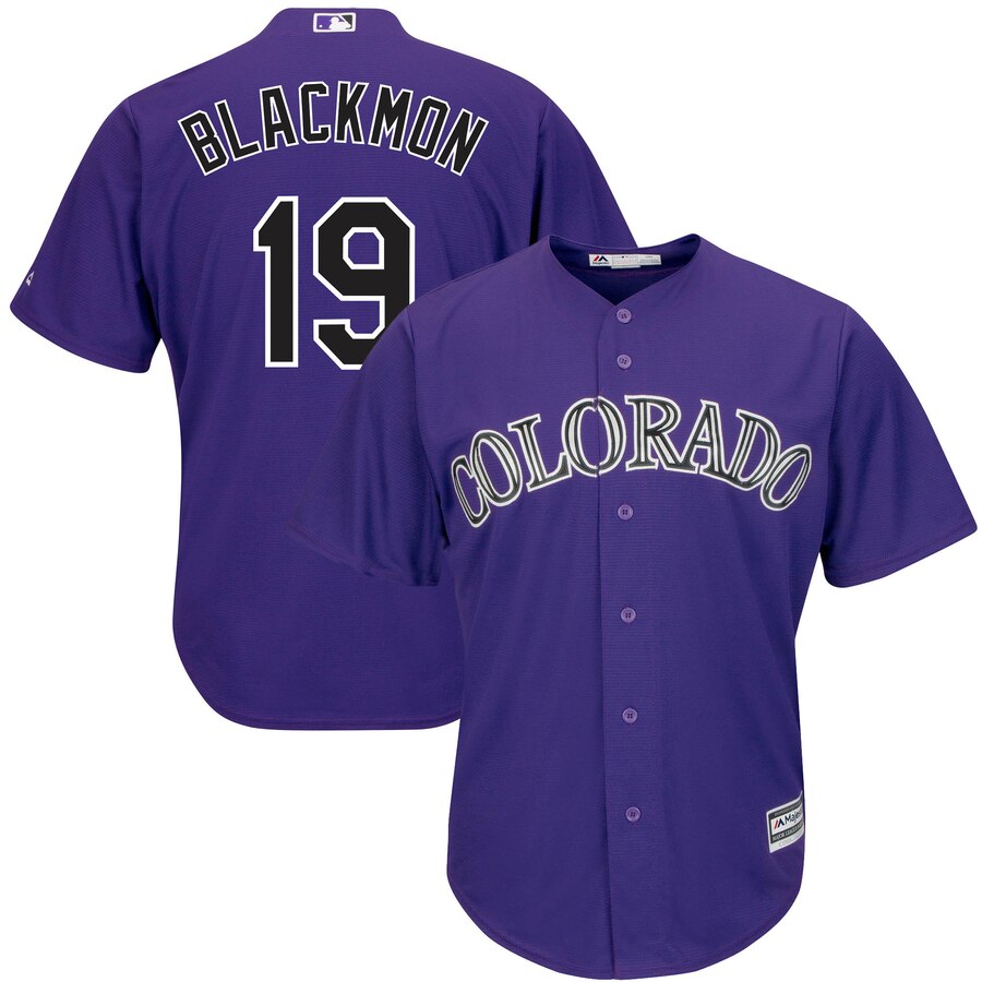 Charlie Blackmon Colorado Rockies Majestic Alternate Official Cool Base Replica Player Jersey Purple