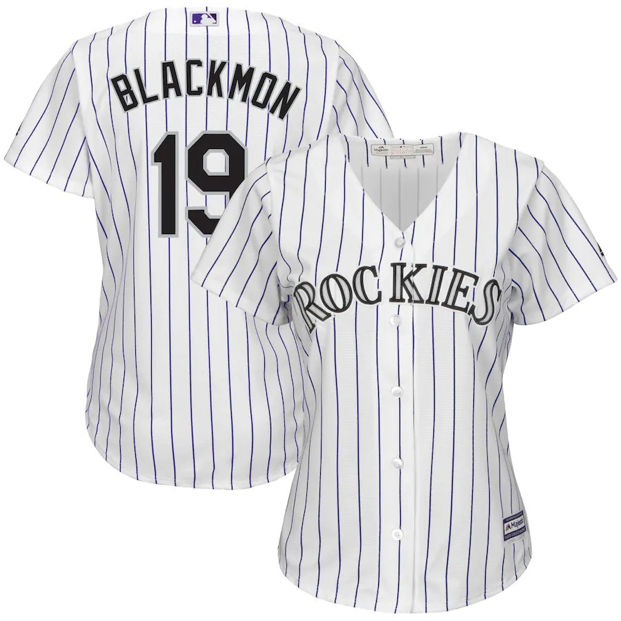 Charlie Blackmon Colorado Rockies Majestic Womens Cool Base Replica Player Jersey White