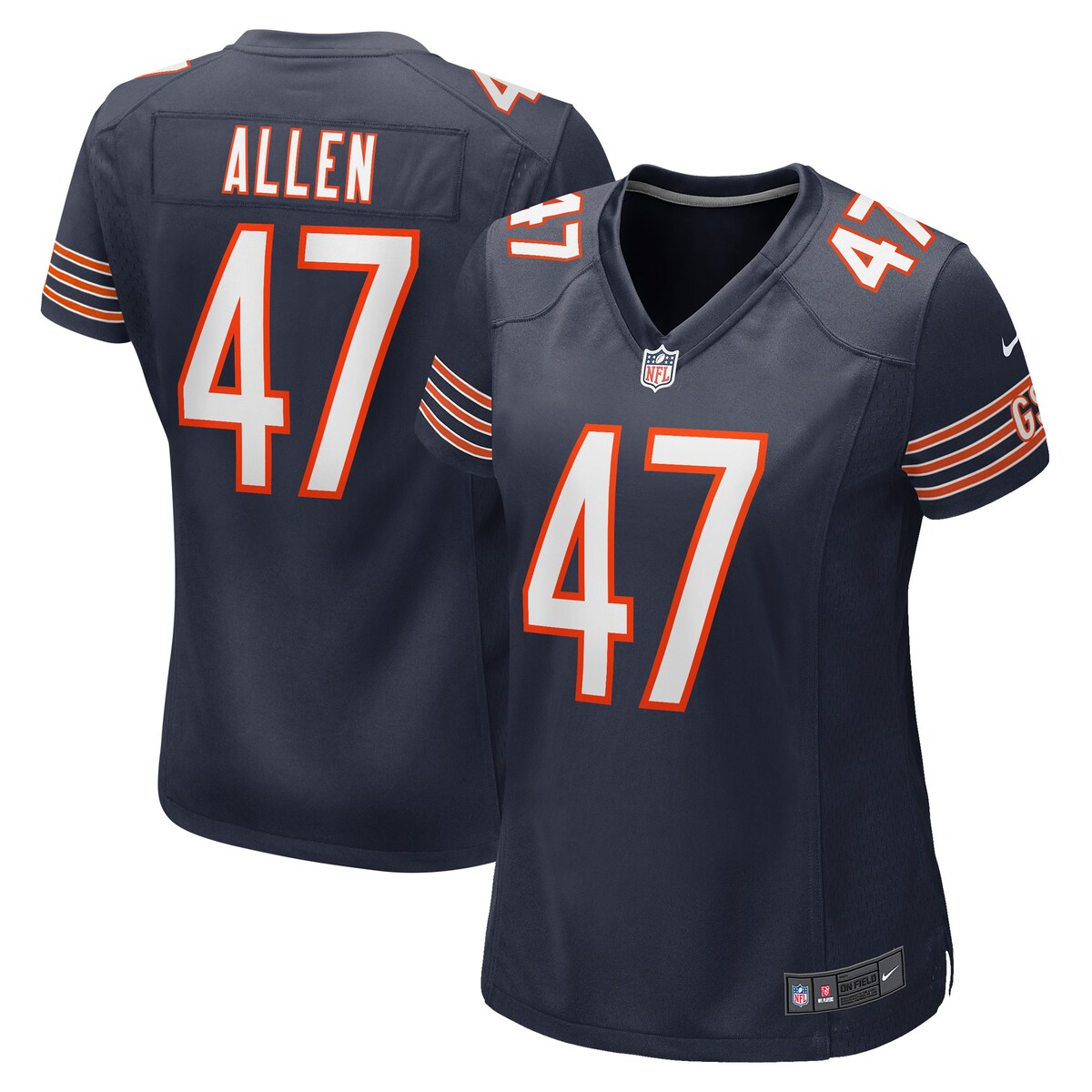 Chase Allen Chicago Bears Nike Womens Game Player Jersey Navy