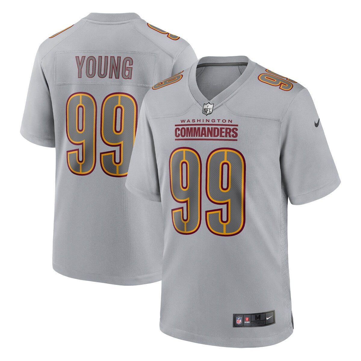 Chase Young Washington Commanders Nike Atmosphere Fashion Game Jersey Gray
