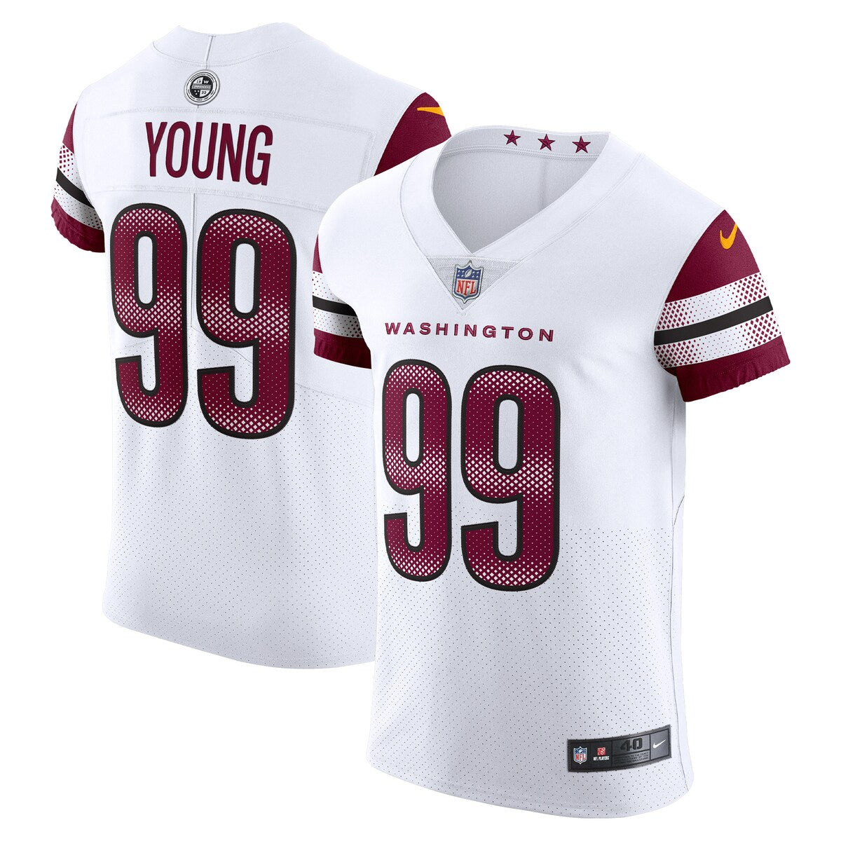 Chase Young Washington Commanders Nike Vapor Elite Jersey White