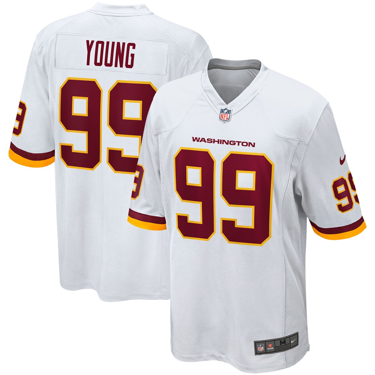Chase Young Washington Football Team Nike Player Game Jersey White