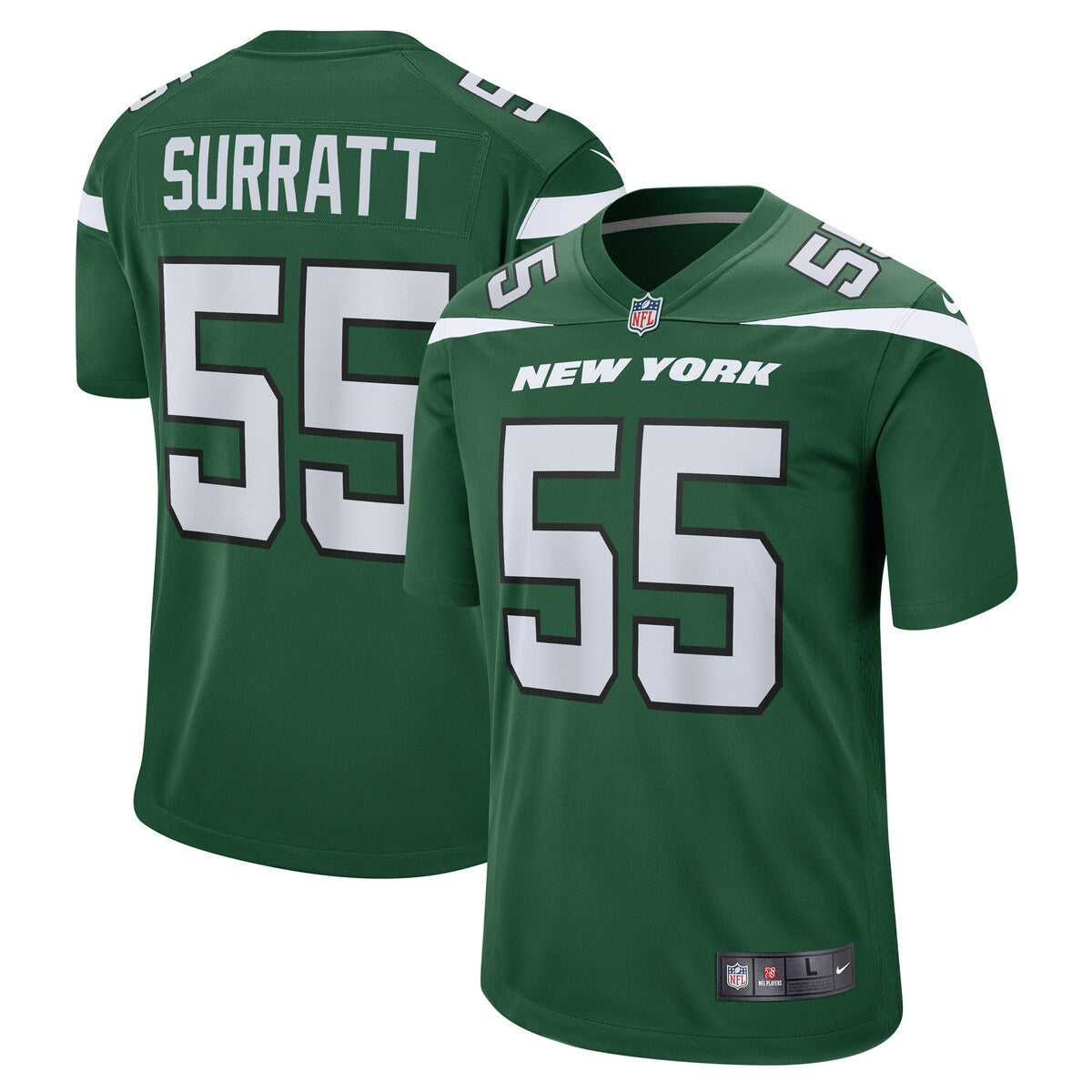 Chazz Surratt New York Jets Nike Game Player Jersey Gotham Green