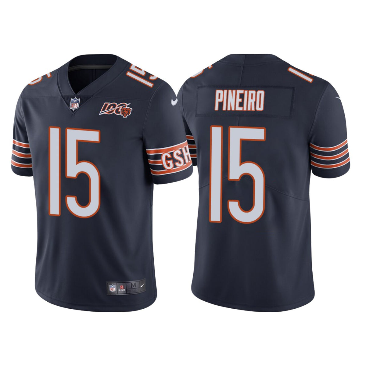 Chicago Bears 100th Anniversary Eddy Pineiro Navy Limited Jersey