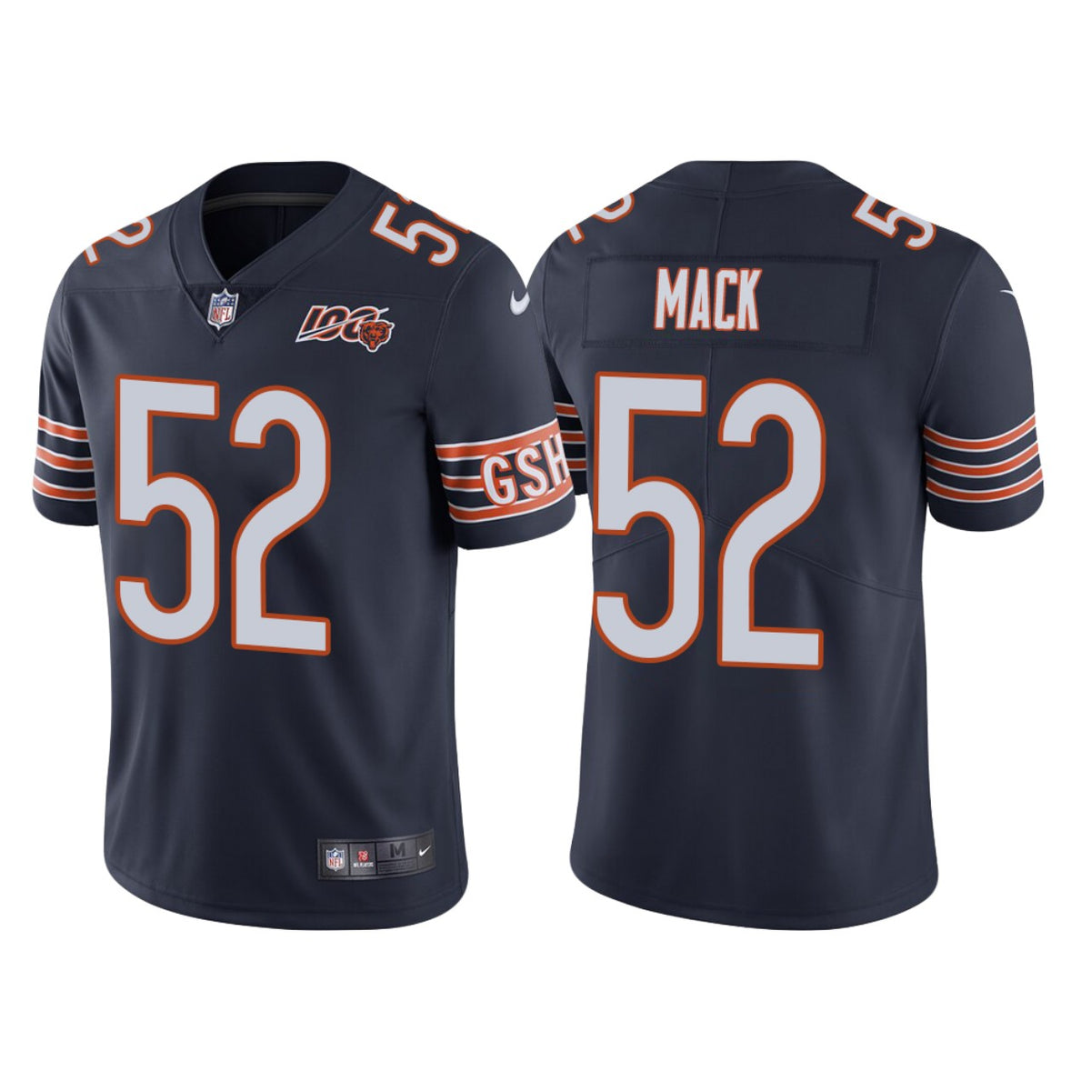 Chicago Bears 100th Anniversary Khalil Mack Navy Limited Jersey