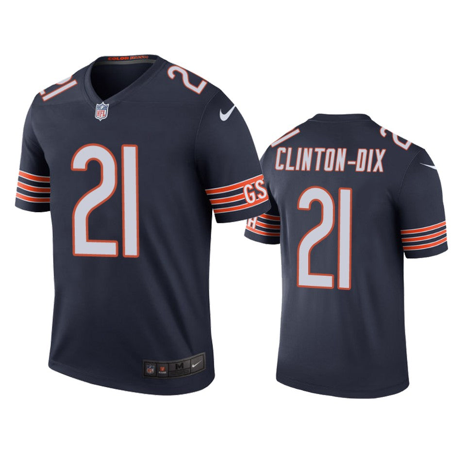 Chicago Bears 21 Haha Clinton dix Navy Color Rush Legend Jersey Mens