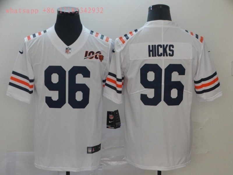 Chicago Bears Akiem Hicks 96 Nfl 100 2020 White Jersey Jersey