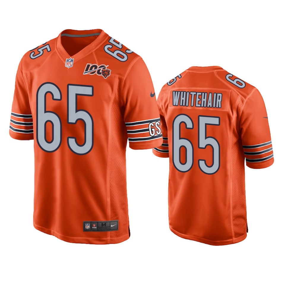 Chicago Bears Cody Whitehair Orange 100th Season Game Jersey Mens