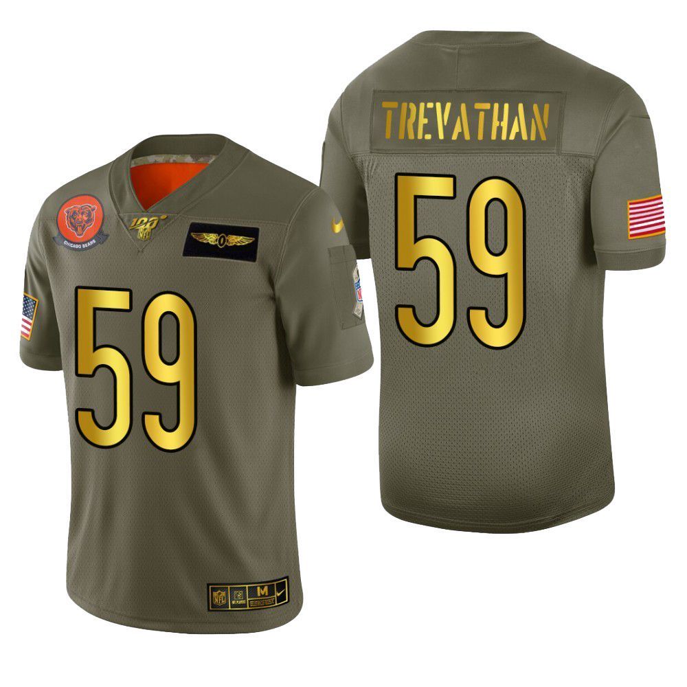 Chicago Bears Danny Trevathan 2019 Salute To Service Nfl 100 Mens Jersey Metallic
