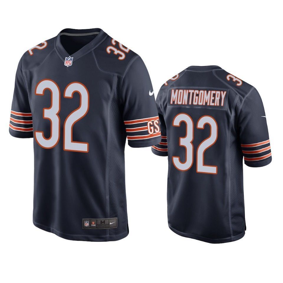 Chicago Bears David Montgomery 2019 Nfl Draft Navy Game Jersey