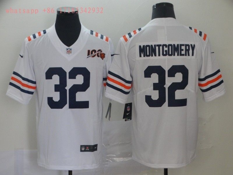 Chicago Bears David Montgomery 32 Nfl 100 2020 White Jersey Jersey