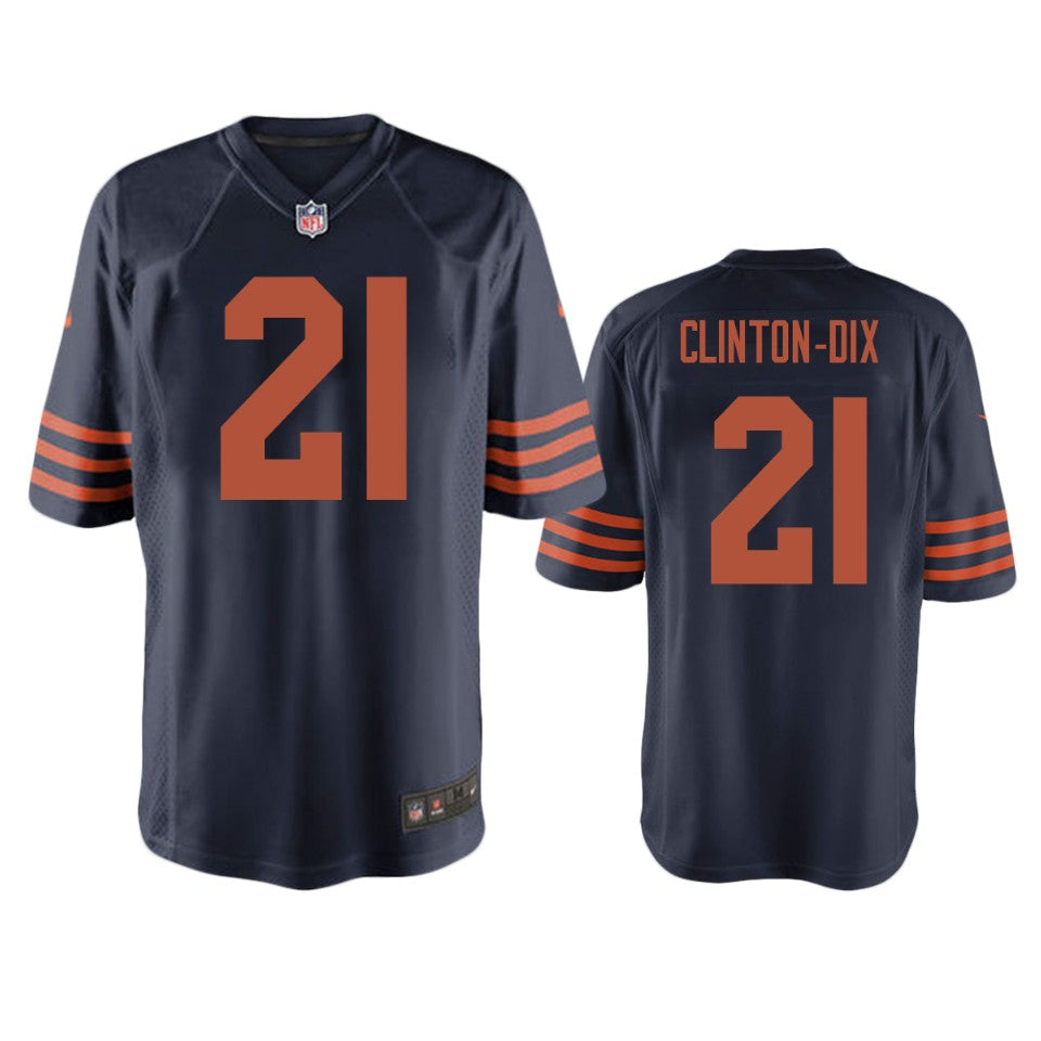 Chicago Bears Ha Ha Clinton dix Navy Throwback Game Jersey