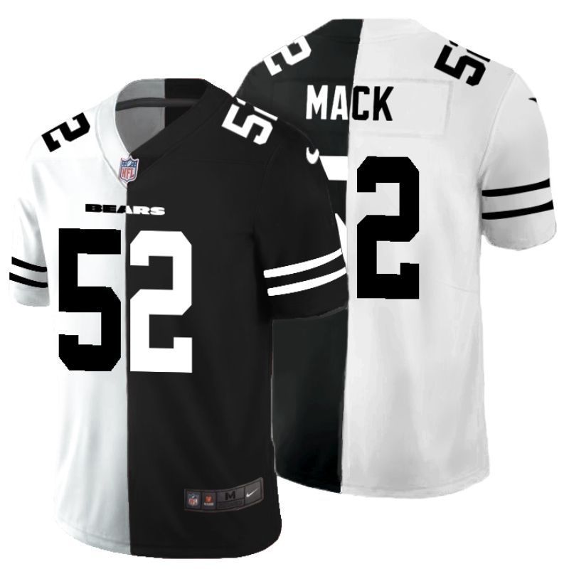 Chicago Bears Khalil Mack 52 Nfl 2020 Black And White Jersey