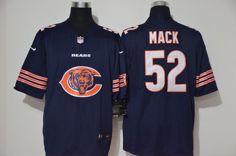 Chicago Bears Khalil Mack 52 Nfl 2020 Black Blue Jersey