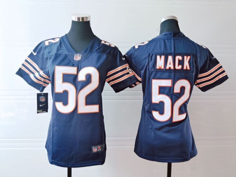 Chicago Bears Khalil Mack 52 Nfl 2020 Navy Womens Jersey
