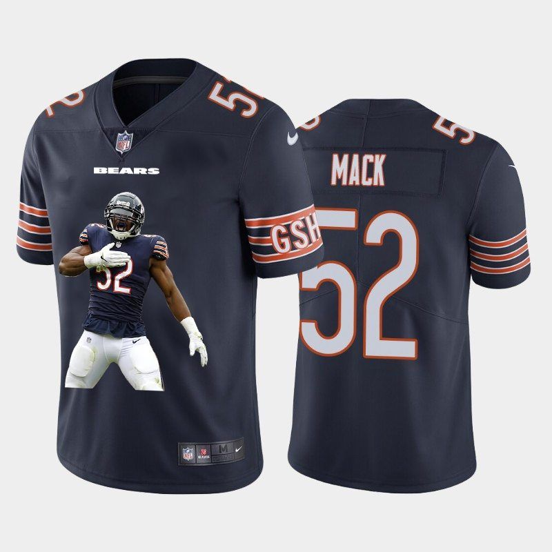 Chicago Bears Khalil Mack 52 Nfl Portrait Brandedition Black Jersey