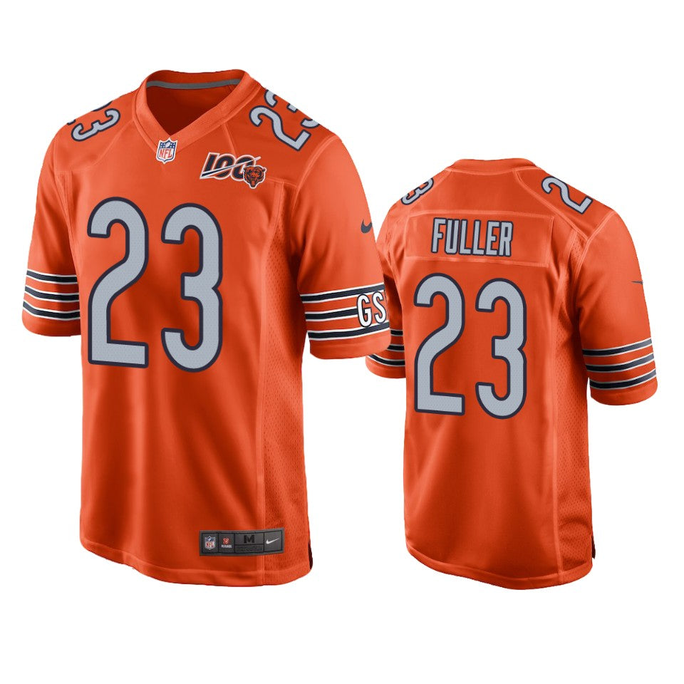 Chicago Bears Kyle Fuller Orange 100th Season Game Jersey Mens