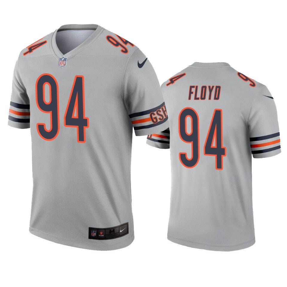 Chicago Bears Leonard Floyd Silver Inverted Legend Jersey