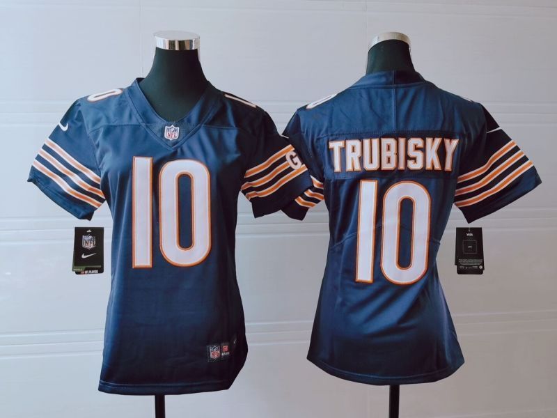 Chicago Bears Mitchell Trubisky 10 Nfl 2020 Brown Womens Jersey