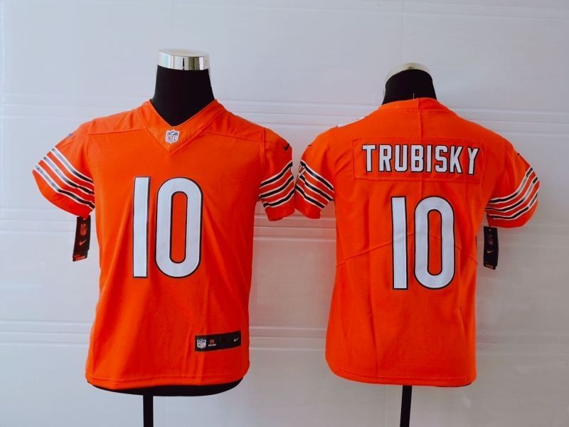 Chicago Bears Mitchell Trubisky 10 Nfl 2020 Orange Youth Jersey