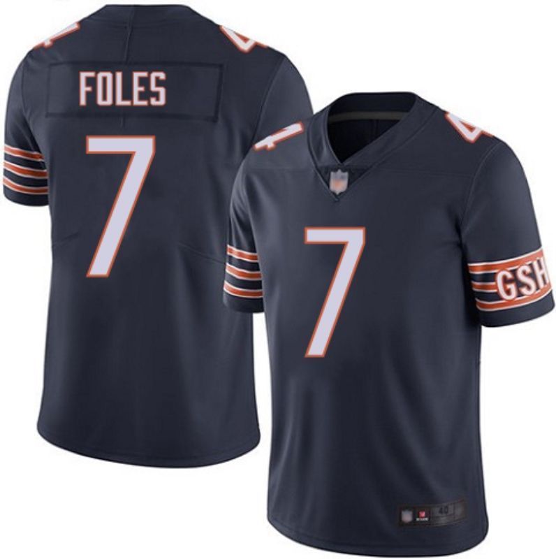 Chicago Bears Nick Foles 7 Nfl 2020 Grey Jersey